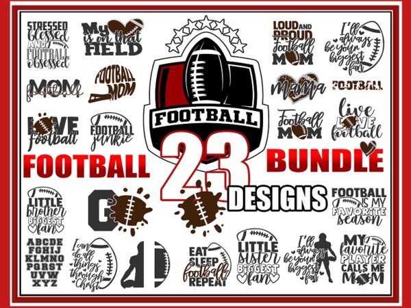Football svg bundle, love football svg cut files, football mom svg, football is my favorite season clipart, commercial use, instant download 802337260 t shirt graphic design