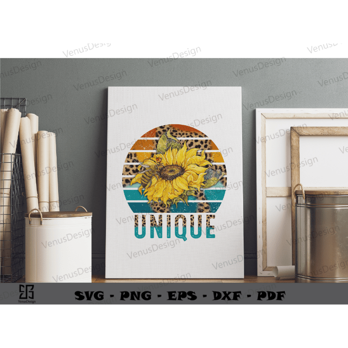 Bee Unique Rainbown Leopard Sublimation Files & Bee Sunflower Art Png Files, Retro Vintage Bee Art Cameo Htv Prints, funny bee tshirt sublimation design
