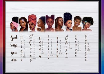 Black Girl God Says You Are Png, Black Girl Magic Png, Black Women Png, Black Queen Png, Black Girls Art, Afro Women Png, Digital Downloads 863424607