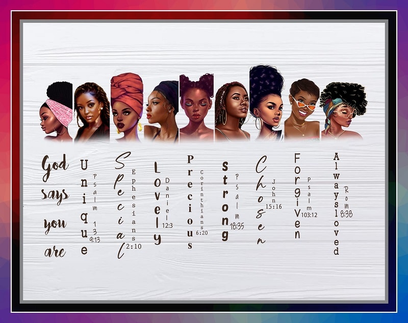 Black Girl God Says You Are Png, Black Girl Magic Png, Black Women Png, Black Queen Png, Black Girls Art, Afro Women Png, Digital Downloads 863424607