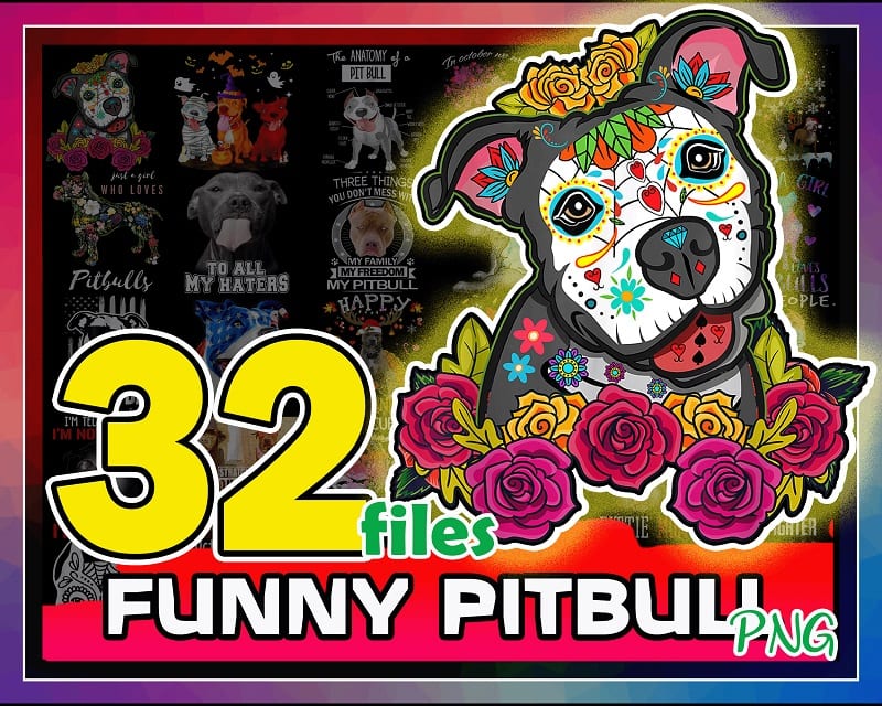 32 Designs Funny Pitbull Bundle, Pitbull Dad, Pitbull PNG, Resting Pit Face Png, Pitbull Dog, Pitbull Images, Download Digital Print Design 875379584