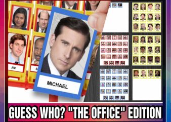 Guess Who? “THE OFFICE” Edition, DIY Guess Who Printable Cut File Game Pieces, Fun, Unique Gift Idea, Instant download 911407000