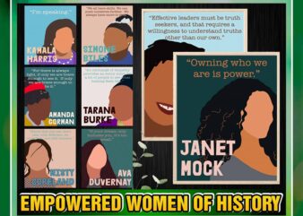 Empowered Women of History, More Changemakers, Printable Images for Classroom, Office, Home, Work, Empowered Women of History Sayings 936307074 vector clipart