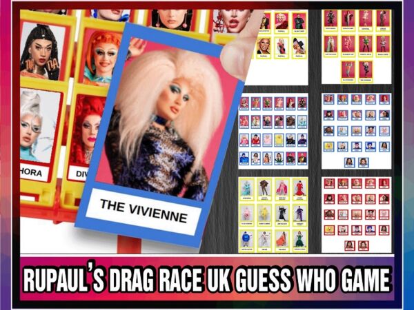 Rupaul’s drag race uk guess who game, fun board games, adult party games, montessori cards, gift idea, guess ru? printable template 955658925 t shirt design online