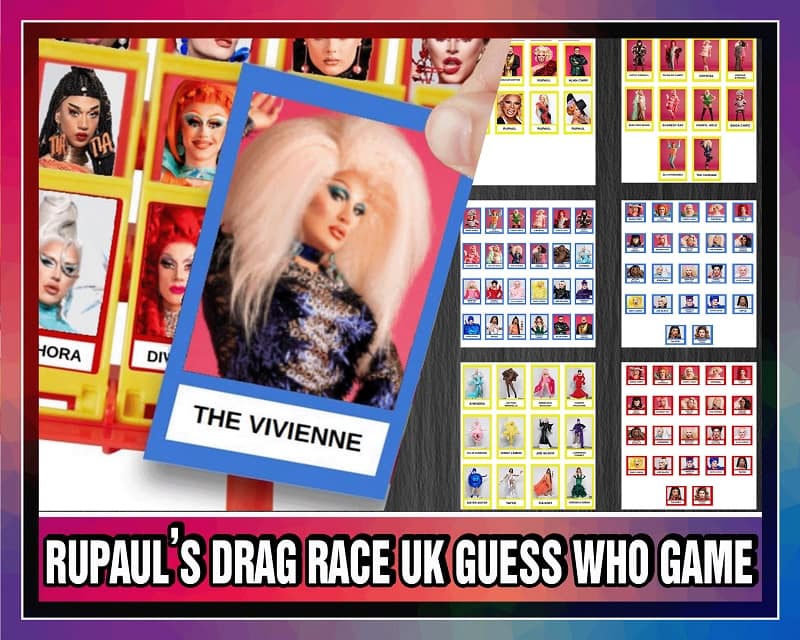 RuPaul’s Drag Race UK Guess Who Game, Fun Board Games, Adult Party Games, Montessori Cards, Gift Idea, Guess Ru? Printable Template 955658925