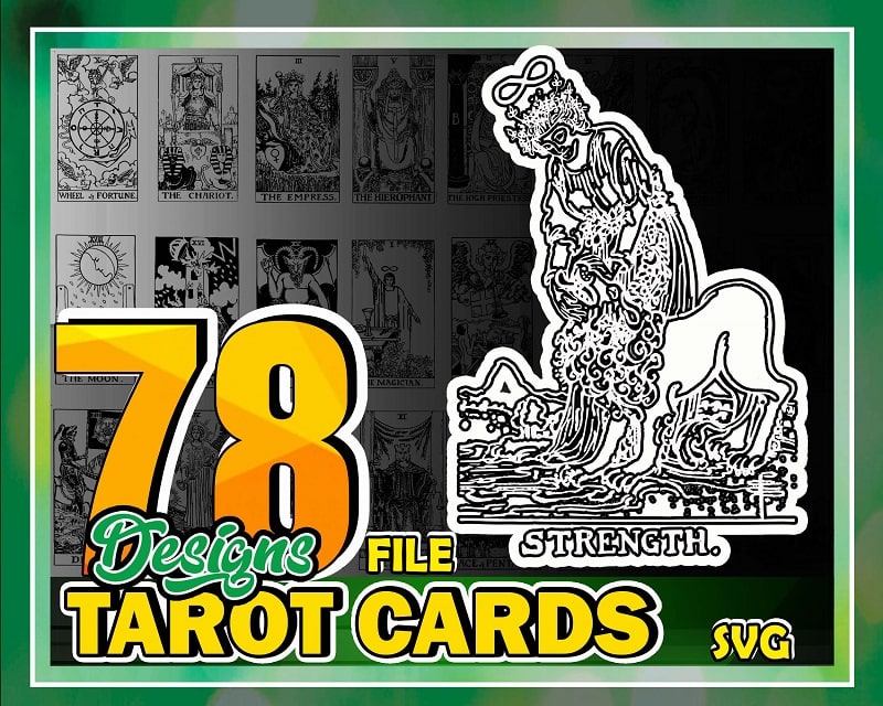 Bundle 78 Designs Tarot Cards SVG Printable Incl, Minor Arcana, Divination New Age For Shirts Wall Art, Cricut Files, Instant Download Print 862116484