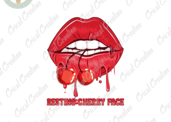 Sexy Lips, Resting cherry face Diy Crafts,summer vacation png Files , Cherry pattern Silhouette Files, Trending Cameo Htv Prints