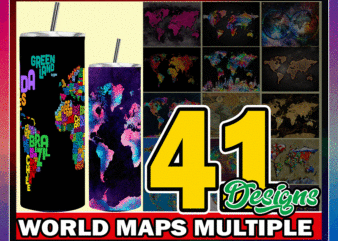 41 World Maps Multiple Styles, Straight Tapered, Template For Sublimation, Full Tumbler Wrap, Digital Download, Tumbler Sublimation 1000618922