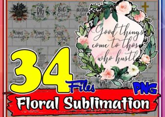 34 Files Floral Sublimation Bundle, Mom life Sublimation, Christian Sublimation Transfer, Mug PNG Files, Print and Cut, Instant Download, 879793156