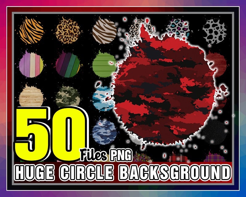 Bundle 50 Designs Circle Background PNG, Huge Backsplash, Colorful Background, Huge Wood Background Set, Wood Watercolor, Digital Download 896132478