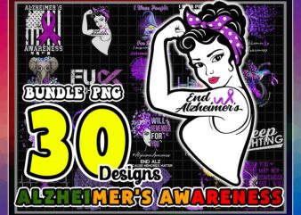 30 Designs Alzheimer’s Awareness Png, Purple Elephant Awareness, I will Remember For You png, Forget Me Not, Sublimation Designs, Digital Download 922334668