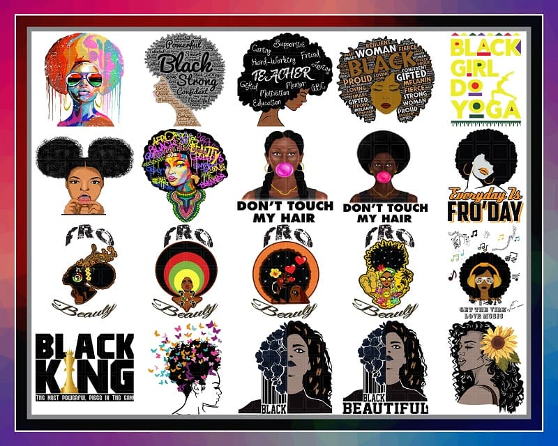 Bundle 35 Designs African American Png, Afro Girl Png, Fro Beauty, Black King, Melanin Poppin, Black Strong Girl Png, American Woman Png 892913786