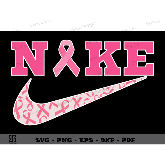 Logo Pink Cancer Awareness Design Clipart, Sport Brand Design Luxury Svg, Custom Logo Svg, Logo Personalized Design