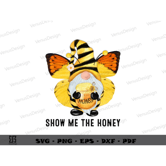 Cute Bee Gnome Clipart Sublimation Files & Bee Day Quote Png Files, Bee yellow Butterfly pattern cameo htv prints