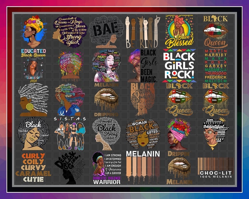 Bundle 50 Designs Melanin PNG, Black Nurse Magic, Bae Black, Educated Afro, Black Girl Graduation 2020, Curly Coily Curvy png, PNG Digital 910853833