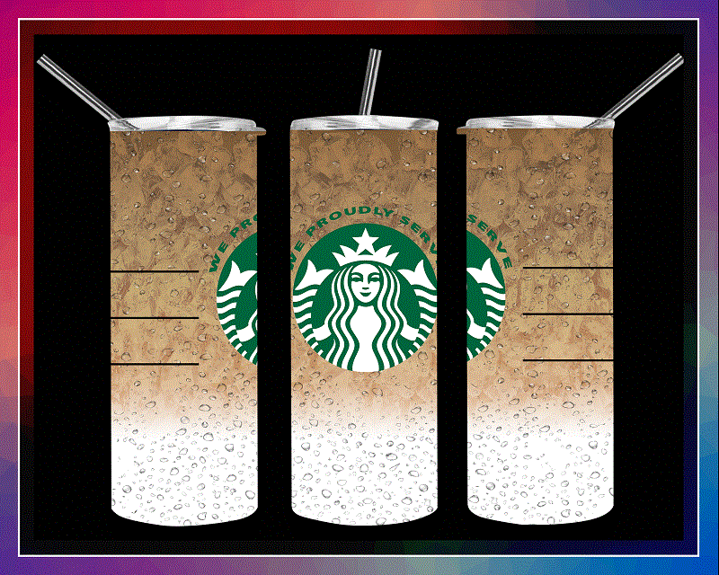 9 Starbucks Full Labels Designs, Straight Tapered, Template For Sublimation, Full Tumbler Wrap, Digital Download, Tumbler Sublimation 1000618922