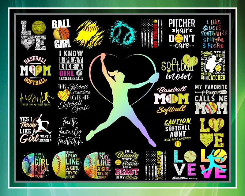 Bundle 28 Softball Png, Girl Love Softball Png, Baseball Png, Love Softball Png, Instant download 974048829