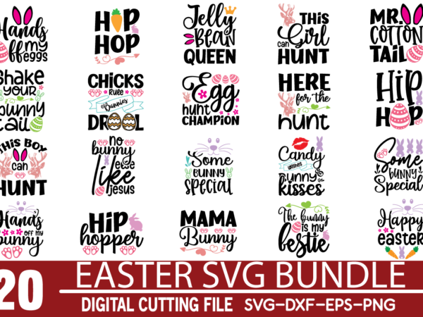 Easter svg bundle vector clipart