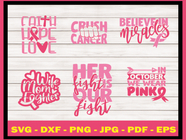 24 designs cancer awareness quotes svg bundle, pink cancer quotes svg, cut file, clipart, printable, vector, commercial use instant download 881700339