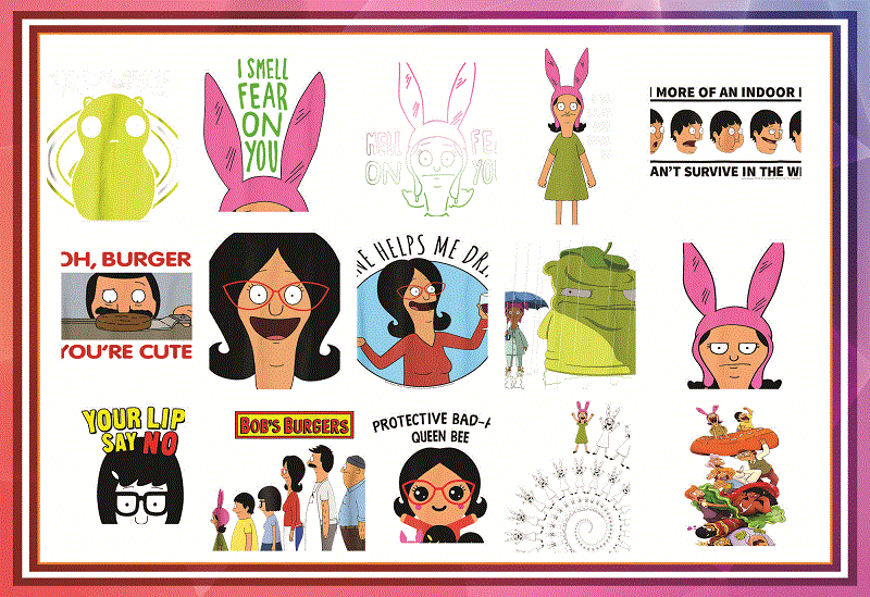 60 Bob’s Burgers PNG Bundle, Bobs Burgers Png, Clipart, Files For Bundle, 60 Bobs Layered Images, Linda, Tina, Louise, Gene, Logo PNG Craft 924394821