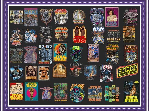 80 designs star wars vintage png bundle, star wars characters, star wars png, digital print, transparent backgrounds, instant download 958720820