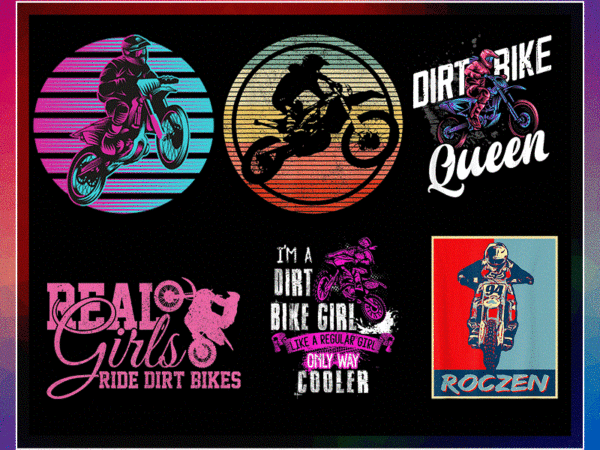 Bundle 54 designs motocross png, real girl ride dirt bikes png, dirt bike png, motorcycle png, vinyl motorbike png, dirtbike, digital download 923316451