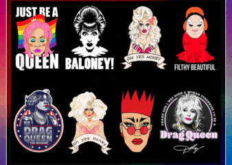 22 Designs Drag queen PNG, Drag Queen Vinyl png, Just Be A Queen, Baloney Queen, Rupaul Drag Race Queen, Sublimation Digital Download 930066557