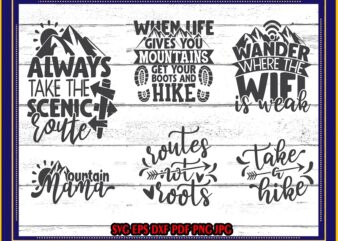 20 Hiking Quotes Bundle, Take a Hike Cut File, Mountain Mama, The Best Memories Are Made Hiking Printable, Commercial Use, Instant Download 851143573