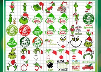 Bundle 192 Design Grinch Inspired, Grinch Png, Merry Christmas, Face grinch, Grinch tree, SVG/PNG/DXF, svg for cricut, Digital Download 921991415