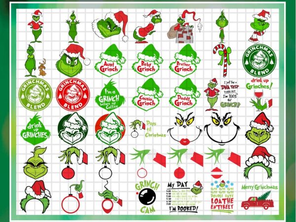 Bundle 192 design grinch inspired, grinch png, merry christmas, face grinch, grinch tree, svg/png/dxf, svg for cricut, digital download 921991415