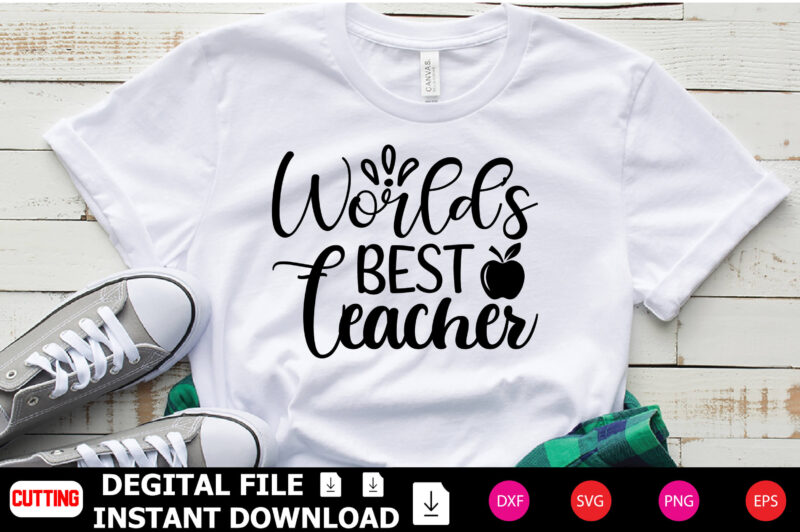 World’s Best Teacher t-shirt Design