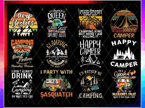 40 designs happy camping png bundle, happy camper png, queen of camper, best campest png, truck camping png, camping lover, instant download 963420516
