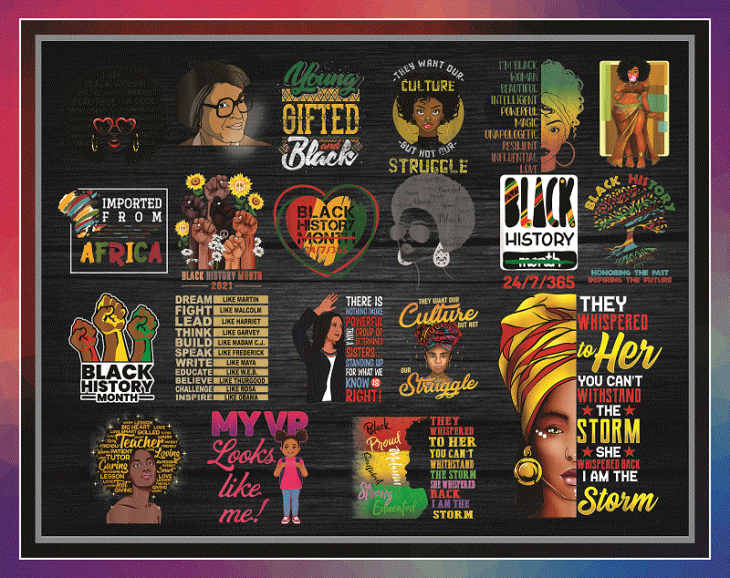 69 Designs Black History Month PNG Bundle, African American Fist Hand Png, Black Lives Matter Png, Black Girls Been Magic, Instant Download 941125474