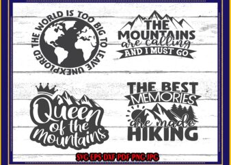 20 Hiking Quotes Bundle, Take a Hike Cut File, Mountain Mama, The Best Memories Are Made Hiking Printable, Commercial Use, Instant Download 851143573