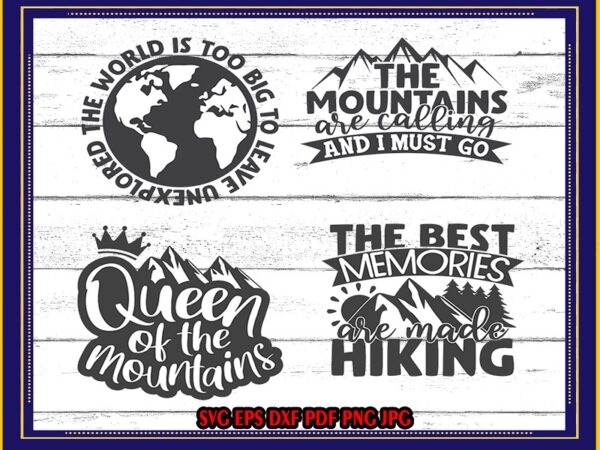 20 hiking quotes bundle, take a hike cut file, mountain mama, the best memories are made hiking printable, commercial use, instant download 851143573