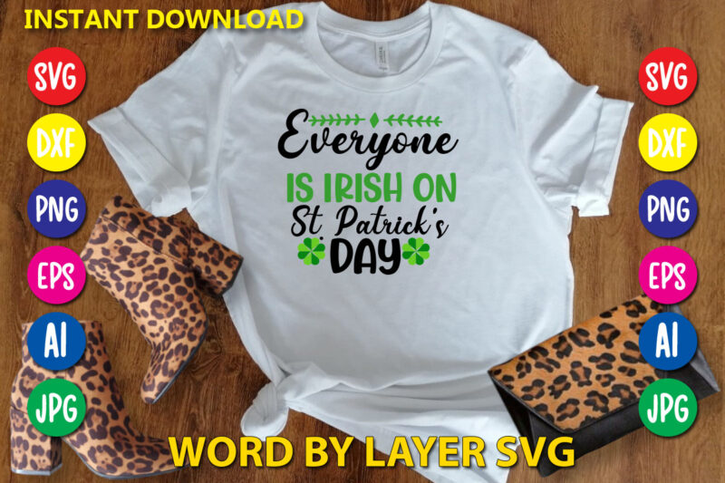 St Patrick's Day SVG Bundle, vol.3 20 svg bundle t-shirt design ,Lucky svg, Irish svg, St Patrick's Day Quotes, Shamrock svg, Clover svg, Cut File, Cricut, Silhouette, PNG,St Patrick's Day