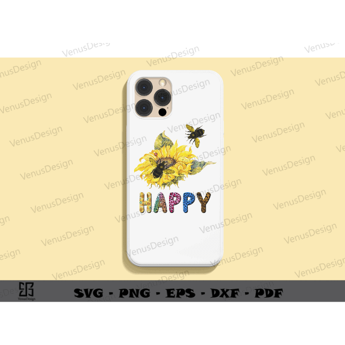 Happy Bee Day Sublimation Files & Bee Sunflower Art PNG files, Bumble bee cameo htv prints, Cute bee vector sublimation design