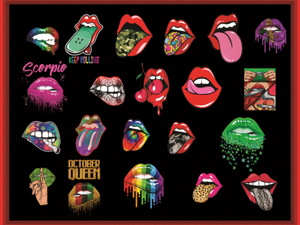 75 rolling stone tongue and lips png bundle, leopard tongue png, rolling stone, funny designs png, merry christmas png, digital download 905632512