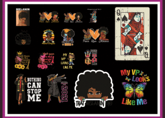 Bundle 55 Black Queen png, Black Pride, Black Girl Magic, Black Women Strong png, Black Queen Bundle, Black Girl, Sublimation Digital 922315042