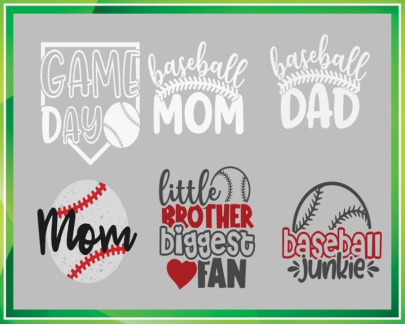 Baseball bundle SVG, Baseball Junkie Svg, Love Baseball, Baseball Fan Svg, Baseball Mom SVG, It’s a Baseball Kinda Day, Printable Baseball 707852096