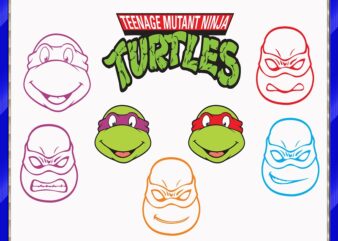 369 Teenage Mutant Ninja Turtles Bundle, Teenage Mutant Ninja Turtles Font, SVG for Cricut, SVG Silhouette Dxf, Png, Quotes File 891480330