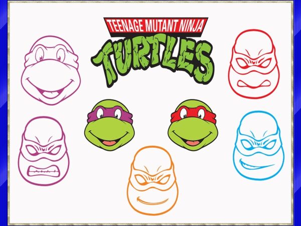 369 teenage mutant ninja turtles bundle, teenage mutant ninja turtles font, svg for cricut, svg silhouette dxf, png, quotes file 891480330