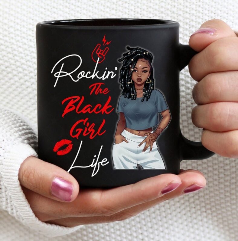 Rockin’ The Black Girl Life png, Black Girl Magic, Black Girl Art, Black Pride, Black Melanin, Black Women Art, Digital Downloads 871739281