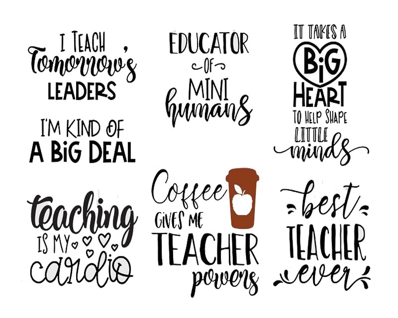 24 Teacher svg Bundle, School Svg, Teacher Svg, Cut Files For Cricut, Silhouette, Png, Instant Download 947401309