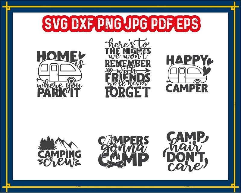 Camping Bundle Designs, Queen of The Camper Cut File, King of The Camper, Let’s Go Explore, Happy Camper, Commercial Use, Instant Download 833004914