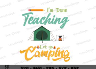 Teacher Camping Simple Design Clipart Sublimation Files, Teacher’s Day Gift Png Files, Camping Design Art