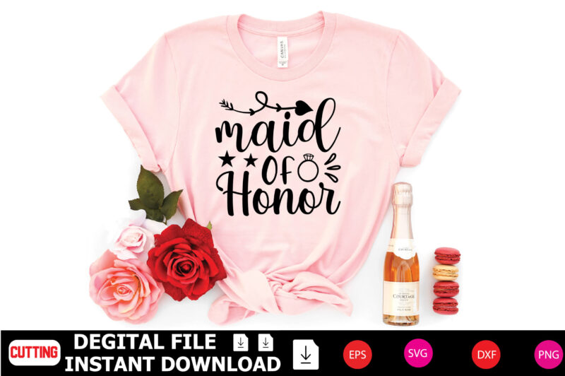 Maid of Honor t-shirt Design