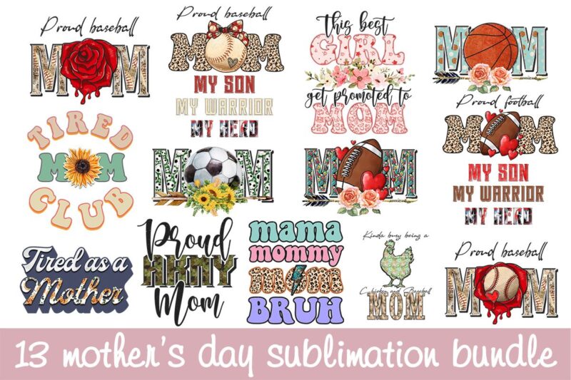 Mother’s Day baseball mom bundle, sport mom t shirt graphic designs, sport mom sublimation files, Awesome mom shirt leopard pattern animal print vector