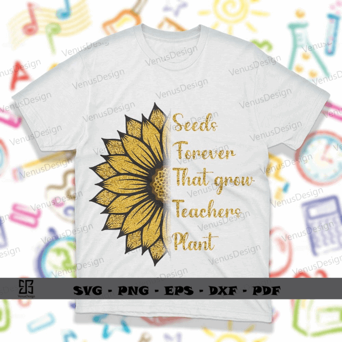 Teacher’s Day Sunflower Quote Art Sublimation Files, Teacher’s Day Gift Art, Teacher Lover