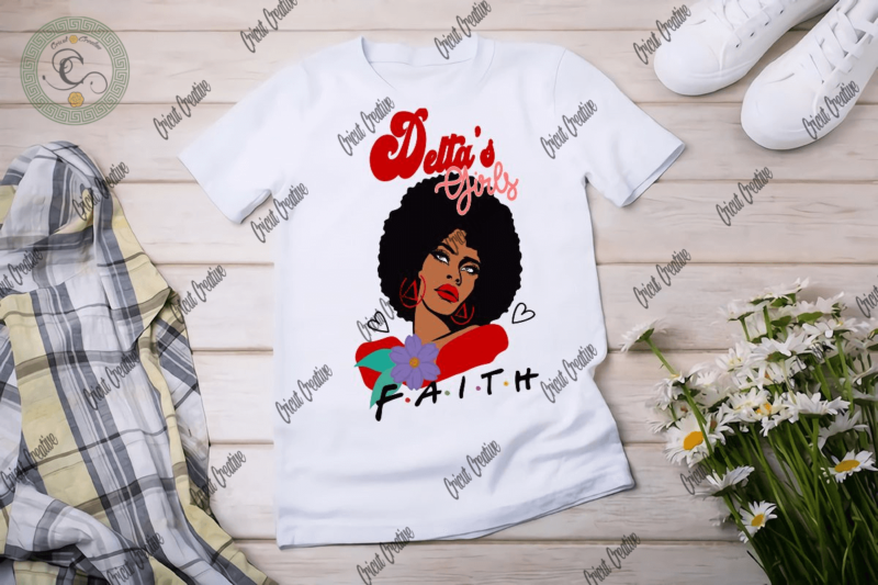 Black Girl , Delta black Girl BlessFaith Diy Crafts, Delta sigma theta design Svg Files For Cricut, Sorority Silhouette Files, Trending Cameo Htv Prints